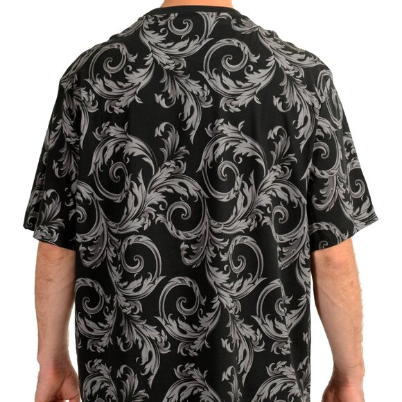 Versace Men's Barocco Print Two Tone Short Sleeve T-Shirt US 3XL IT 58 - Picture 3 of 7